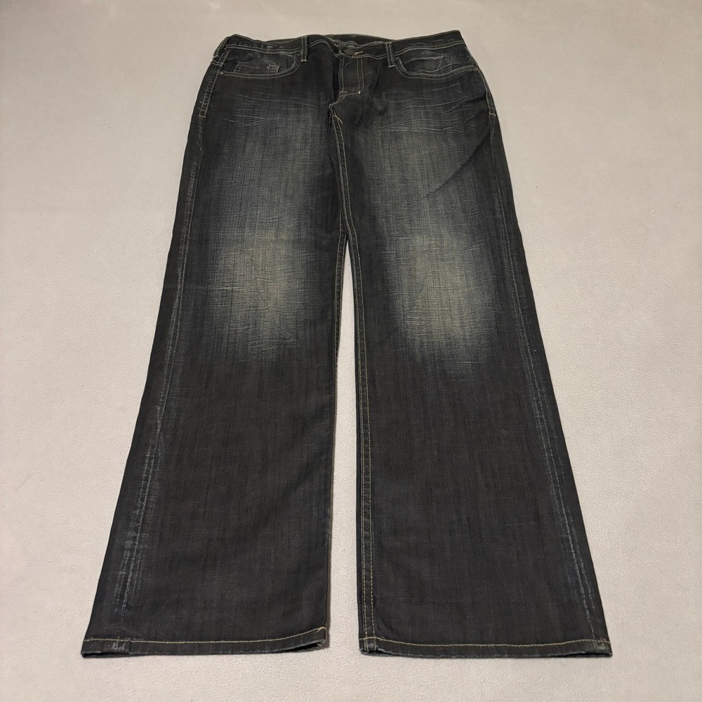 Buffalo David Bitton Driven Mens Straight Leg Jeans 36x34 Dark Wash Casual